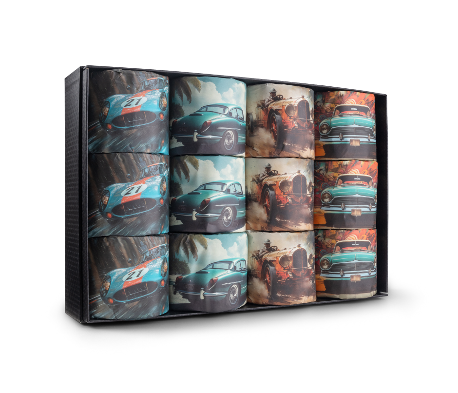 Car Collection #2 Bamboo Toilet Rolls x 24